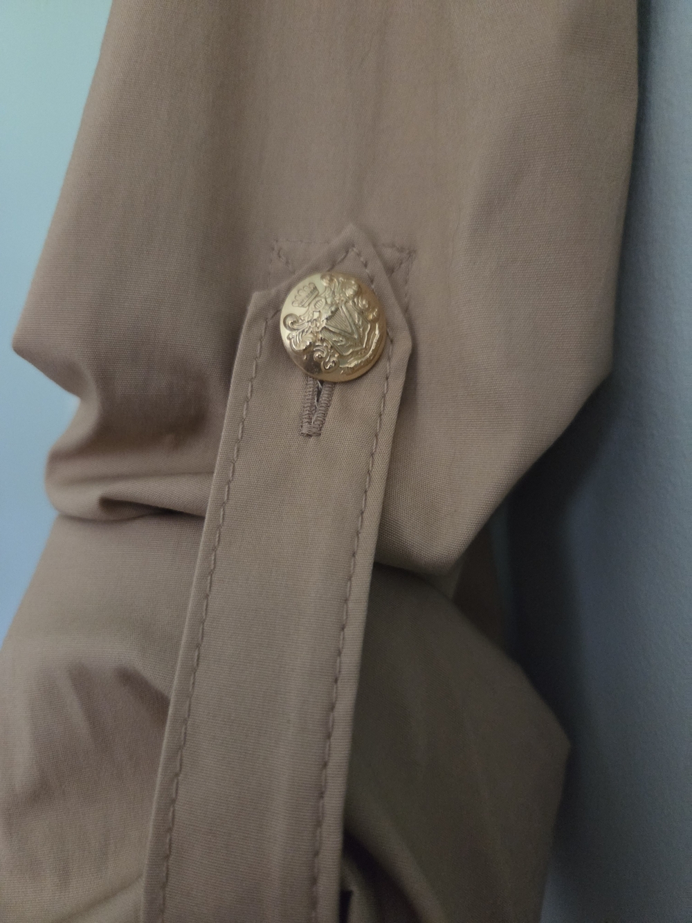 Veronica Beard Tan Collar Shirt - Neutral Beige - Picture 8 of 9